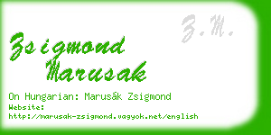 zsigmond marusak business card